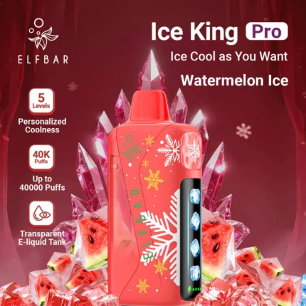 Elfbar Ice King Pro Watermelon Ice 40000 Puffs Disposable Vape Dubai UAE