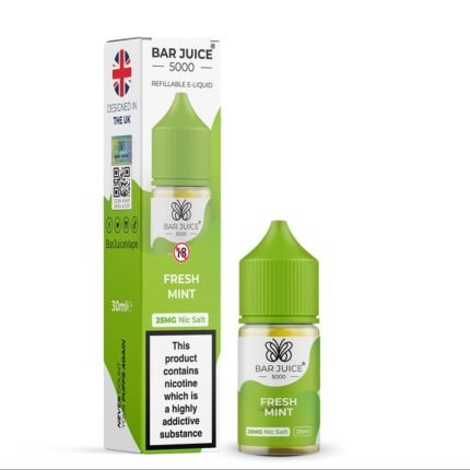 Bar Juice 5000 Fresh Mint Saltnic E Liquid 25mg 50mg Vape Lox Dubai UAE