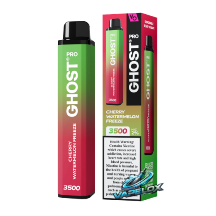 Ghost Pro Cherry Watermelon Freeze 3500 Puffs Disposable Vape 2 Percent Nicotine Dubai UAE