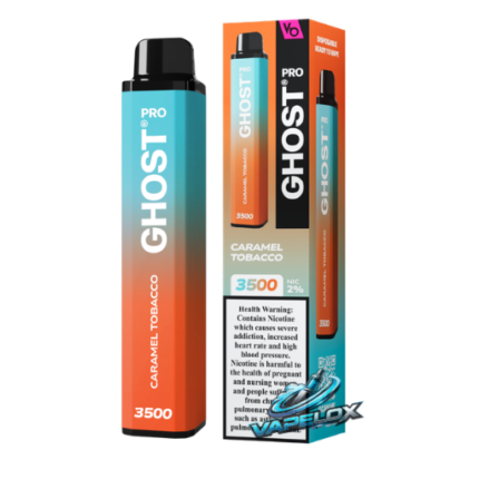 Ghost Pro Caramel Tobacco 3500 Puffs Disposable Vape 2 Percent Nicotine Dubai UAE