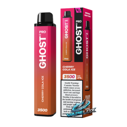 Ghost Pro Cherry Cola Ice 3500 Puffs Disposable Vape 2 Percent Nicotine Dubai UAE