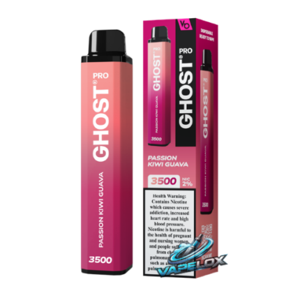 Ghost Pro Kiwi Passion Guava 3500 Puffs Disposable Vape 2 Percent Nicotine Dubai UAE