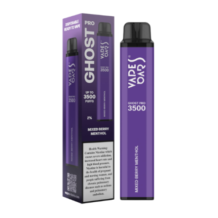 Ghost Pro Mixed Berry Menthol 3500 Puffs Disposable Vape 2 Percent Nicotine Dubai UAE