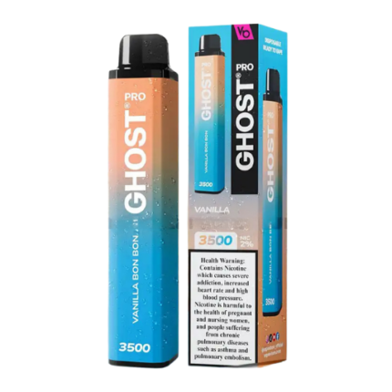 Ghost Pro Vanill Bon Bon 3500 Puffs Disposable Vape 2 Percent Nicotine Dubai UAE