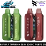 Rif Bar Turbo X Slim 12000 Puffs Disposable Vape 5% Nicotine Vape Lox Dubai UAE