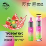 Tugboat EVO 4500 Puffs Disposable Vape Watermelon Bubblegum 5 Percent Nicotine Dubai UAE