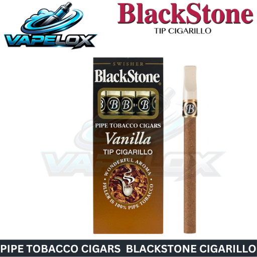 BlackStone Vanilla Tipped Cigarillo flavored cigars box available at Vape Lox UAE