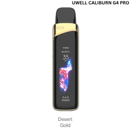 Uwell Caliburn G4 Pro Pod Kit Desert Gold stylish vape device