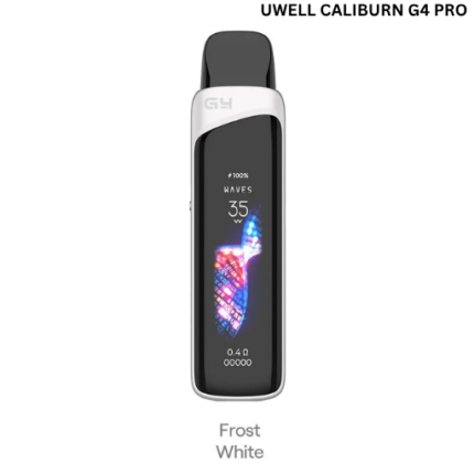 Uwell Caliburn G4 Pro Pod Kit Frost White stylish vape device