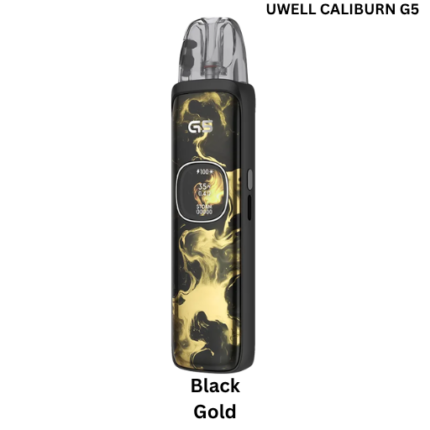 Uwell Caliburn G5 Pod Kit Black Gold luxury finish pod vape UAE