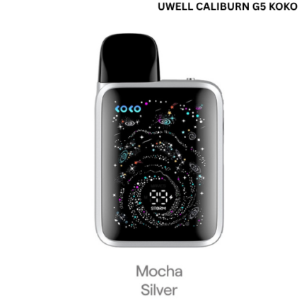 Uwell Caliburn G5 KOKO Pod Kit Mocha Silver premium pod vape device UAE VapeLox