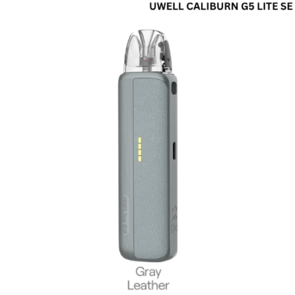 Uwell Caliburn G5 Lite SE Kit Gray Leather refillable vape pod