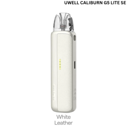 Uwell Caliburn G5 Lite SE Kit White Leather stylish pod system