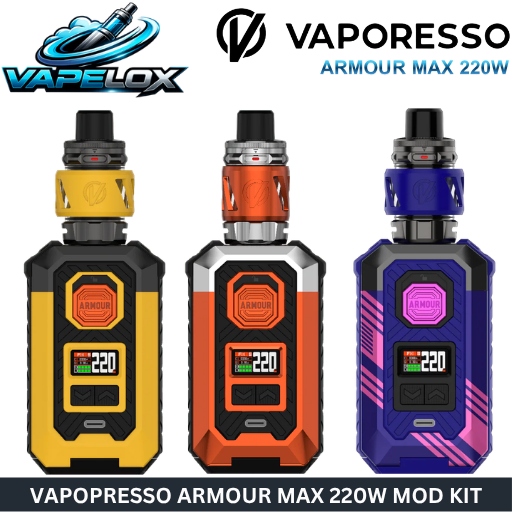 vaporesso-armour-max-220w-vape-lox-uae.webp Vaporesso Armour Max 220W Kit high wattage vape device by Vape Lox UAE