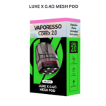 Vaporesso LUXE X 0.4 Mesh Pod Cartridge 2pcs pack replacement mesh pods for LUXE X device UAE