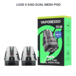 Vaporesso LUXE X 0.6 Dual Mesh Pod Cartridge 2pcs pack replacement mesh pods for LUXE X device UAE