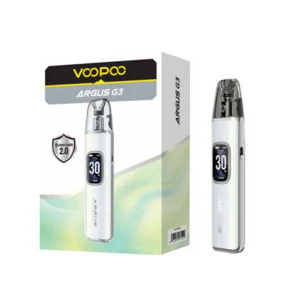 VOOPOO Argus G3 Pod Kit Pearl White colour sleek pod device available in UAE