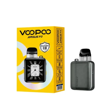 Voopoo Argus P3 Pod Kit Grey Leather colour smart pod device Vape Lox UAE