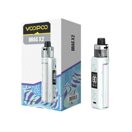 VOOPOO Drag X2 Pod Mod Kit Pearl White colour external battery vape device UAE