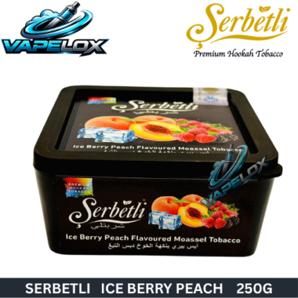 Serbetli Ice Berry Peach 250G Hookah Tobacco Vape Lox Dubai UAE