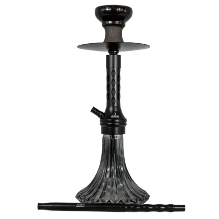 Hawaya Black Shisha Hookah – Premium Glass Base & Metal Stem