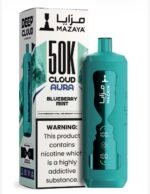 Mazaya Cloud AURA Blueberry Mint 50000 Puffs 6mg Disposable Vape UAE Vape Lox