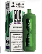 Mazaya Cloud AURA Grape Mint 50000 Puffs 6mg Disposable Vape UAE Vape Lox