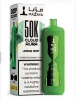 Mazaya Cloud AURA Lemon Mint 50000 Puffs 6mg Disposable Vape UAE Vape Lox