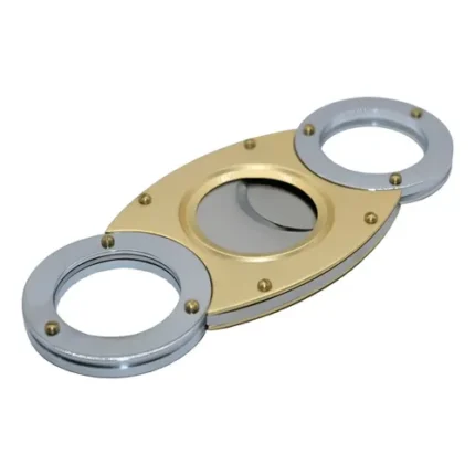 Double Blade Cigar Cutter Gold & black | VapeLox UAE